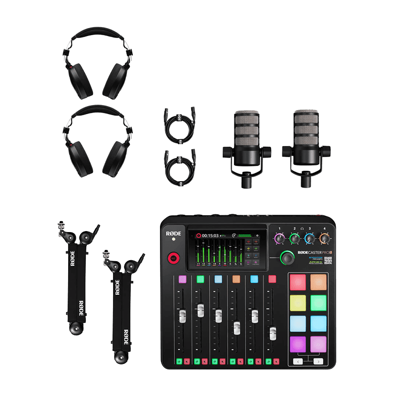 Rode RodeCaster Pro 2 Two-Person Podcasting Bundle